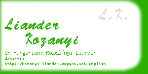 liander kozanyi business card